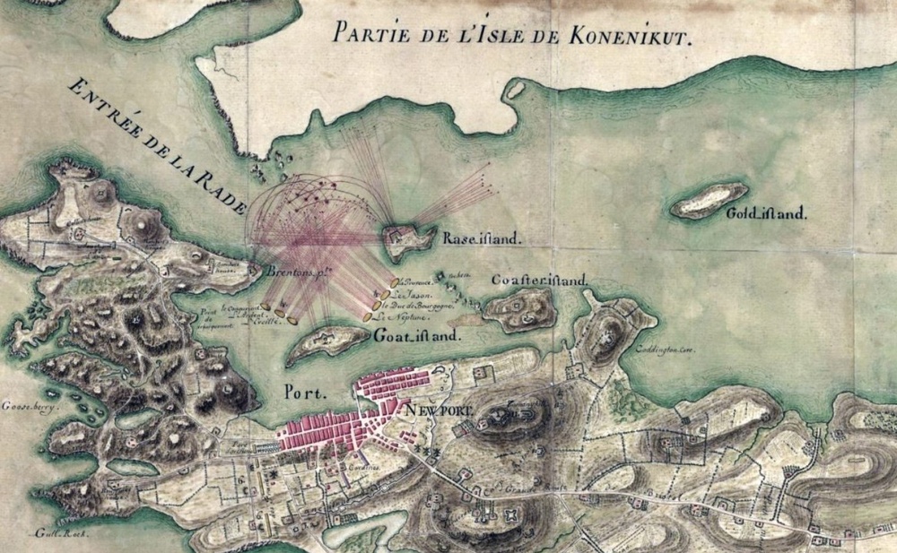 French Fleet Lands Safely in Newport, Rhode Island (11 JUL 1780)