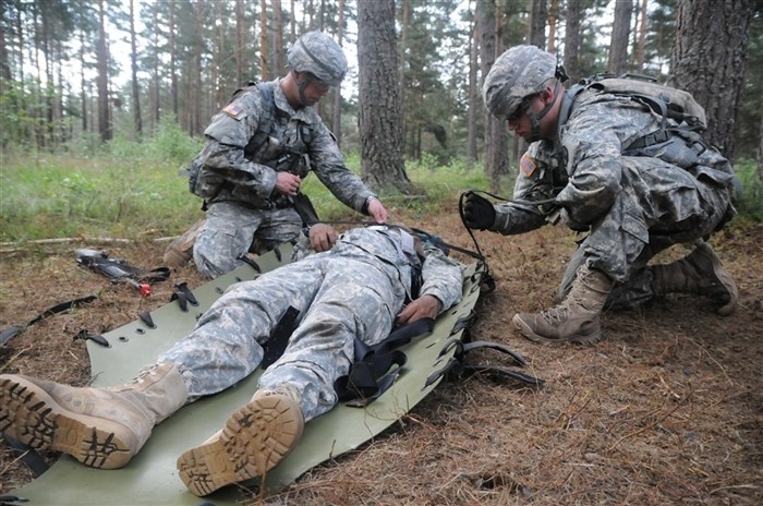 Army Officer Trains for Expert Field Medical Badge Competition in Germany
