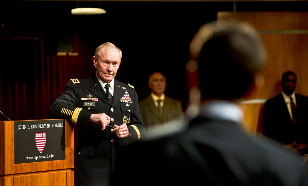 Dempsey Discusses Global Security Challenges at Harvard