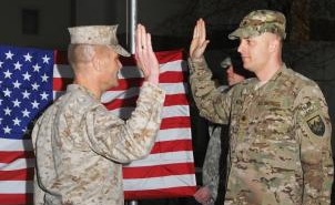 Air Force Major Promoted in Afghanistan Ceremony
