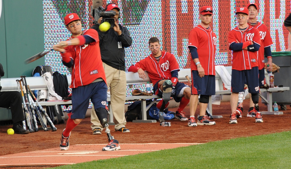 Wounded Warrior Amputee Softball Team Defeats Celebrities in Exhibition Game at Nationals Park