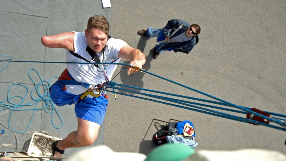 Disabled Veteran Scales Rock Wall at Winter Sports Clinic