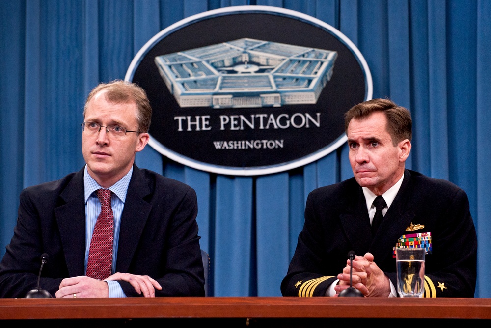Pentagon Spokesmen Brief Press on Defense Issues