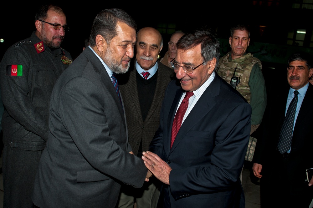 Panetta Meets with Afghan Interior Minister in Kabul