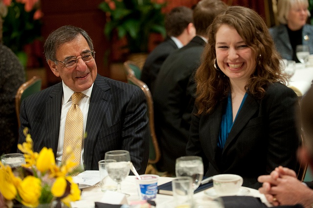 Defense Secretary Shares Laugh with Student Delegate at Youth Program