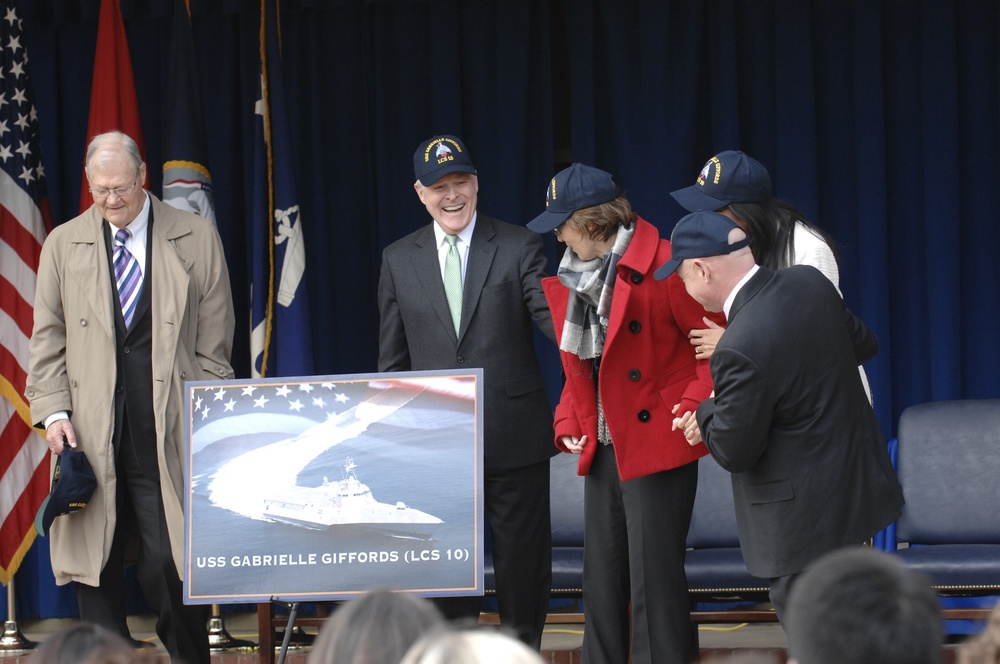 Gabrielle Giffords Attends Unveiling of Navy Ship Named in Her Honor