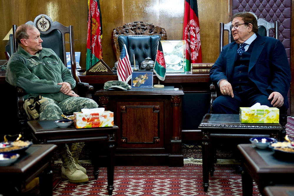 Afghan Defense Minister Meets with U.S. Military Chief in Kabul