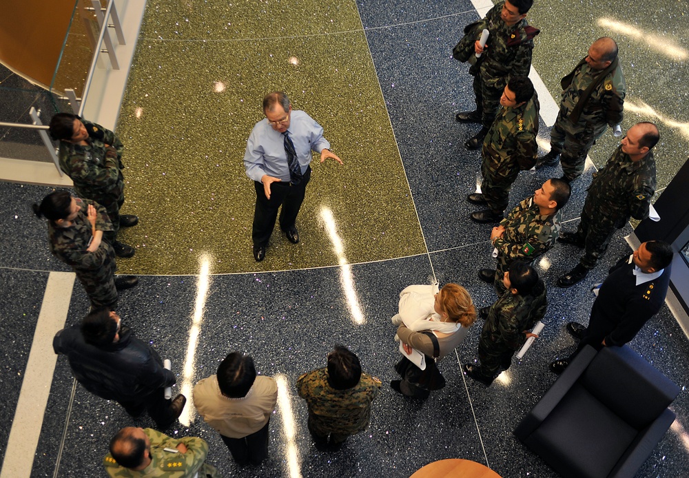 International Students Receive Defense Media Briefing
