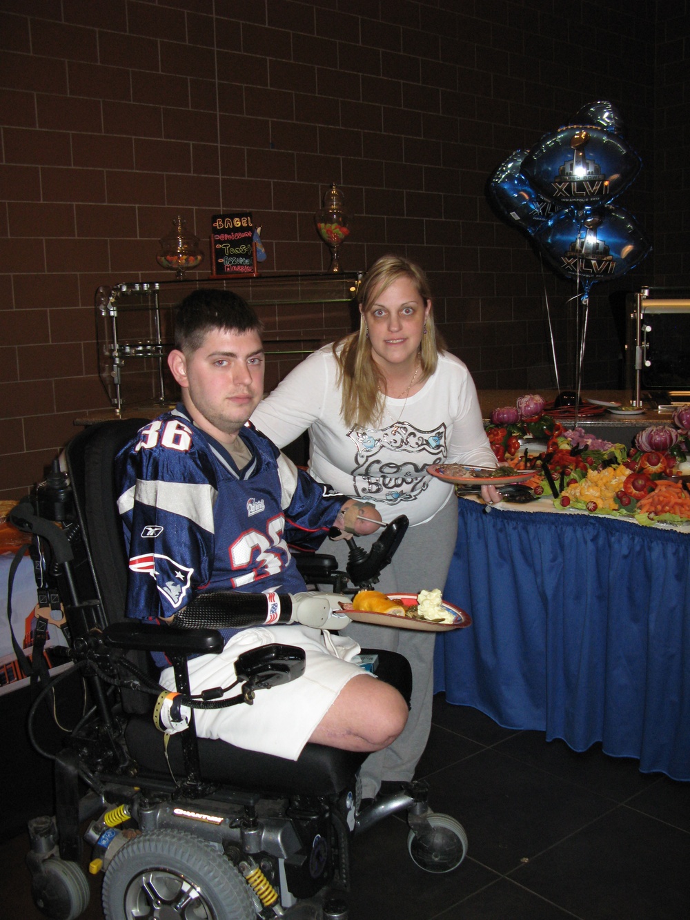 Wounded Warrior Enjoys Super Bowl Party at Walter Reed