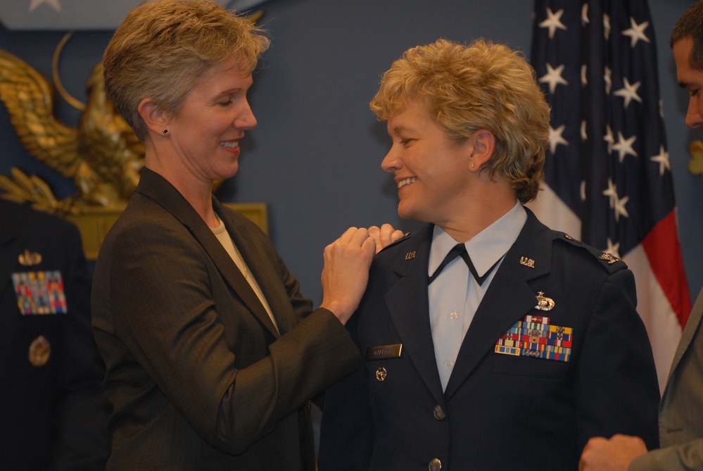 Air Force Colonel Promoted in Pentagon Ceremony