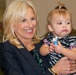 Dr. Jill Biden Comforts Gold Star Wife's Daughter During Visit to Marine Unit