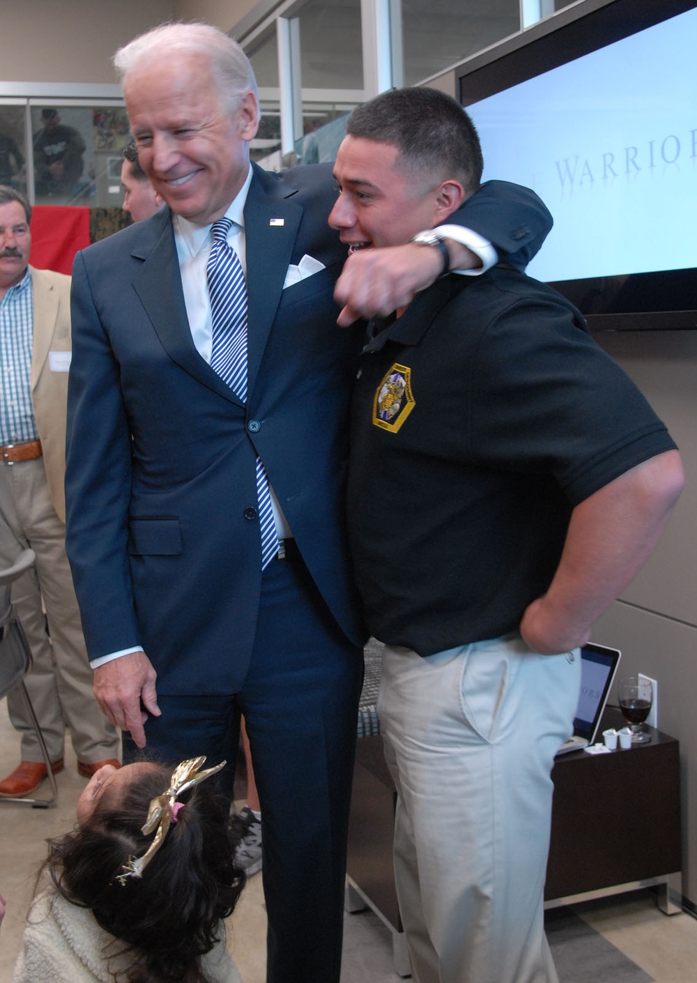 Biden Visits Wounded Marine, Daughter at Camp Pendleton