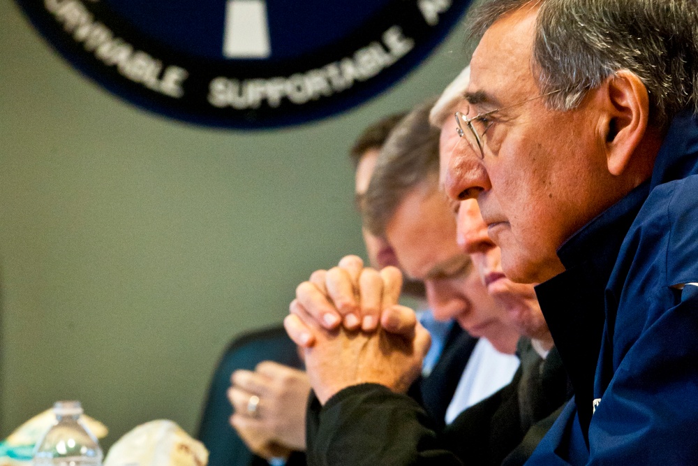 Panetta Tours F-35 Test Facilities at Patuxent River Naval Air Station