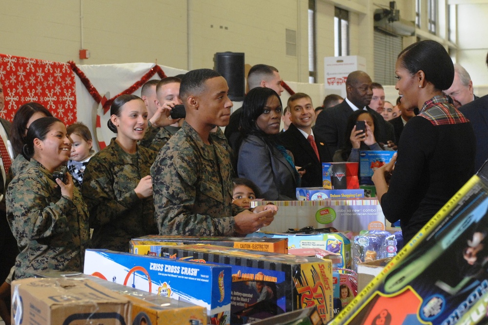 Marine Asks First Lady to Marine Corps Ball
