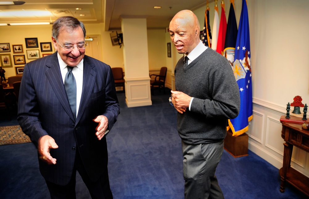 Panetta Dances with 'Dancing with the Stars' Champ at Pentagon