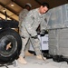 U.S. Soldier Secures Equipment at Iraqi Base