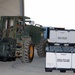 Forklift Loads Pallet of Equipment for Shipment at Iraqi Base