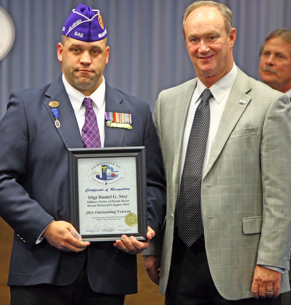 Marine Corps Staff Sgt. Honored for Community Service in Jacksonville, N.C.
