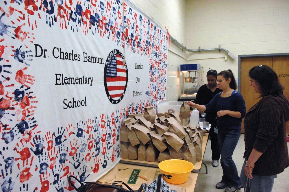 Popcorn Treat Brings Cheer to Military Children at Connecticut Elementary School