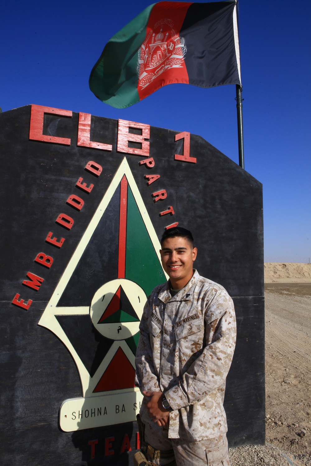Marine Corps Cpl. Celebrates 21st Birthday at Camp Leatherneck
