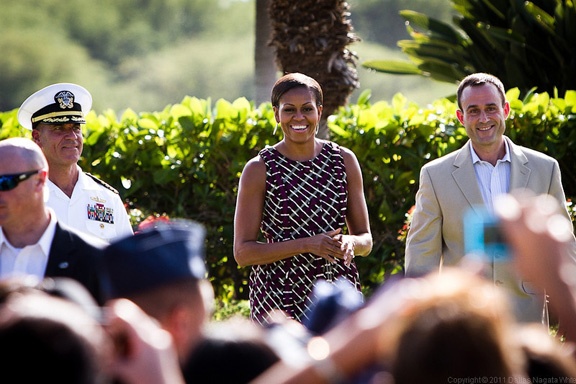 First Lady Michelle Obama Attends Hiring Our Heroes Career Fair in Hawaii