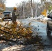 Massachusetts National Guard Soldiers Clear Fallen Tree After Storm