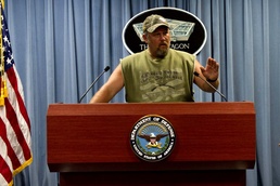 Comedian Larry the Cable Guy Visits Pentagon for TV Show Filming