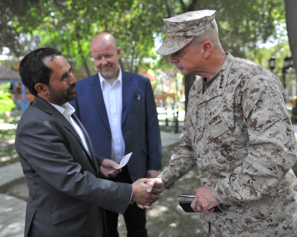 Afghan School Receives Scholarship Funds from U.S. Military Leader