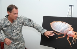 Army Officer Educates on Bed Bugs at Earth Day Event