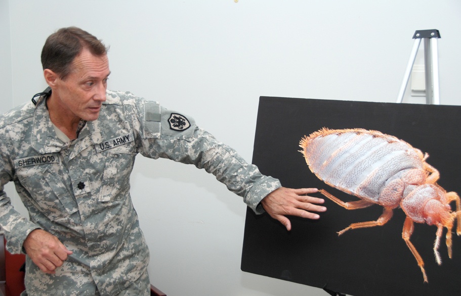 Army Officer Educates on Bed Bugs at Earth Day Event
