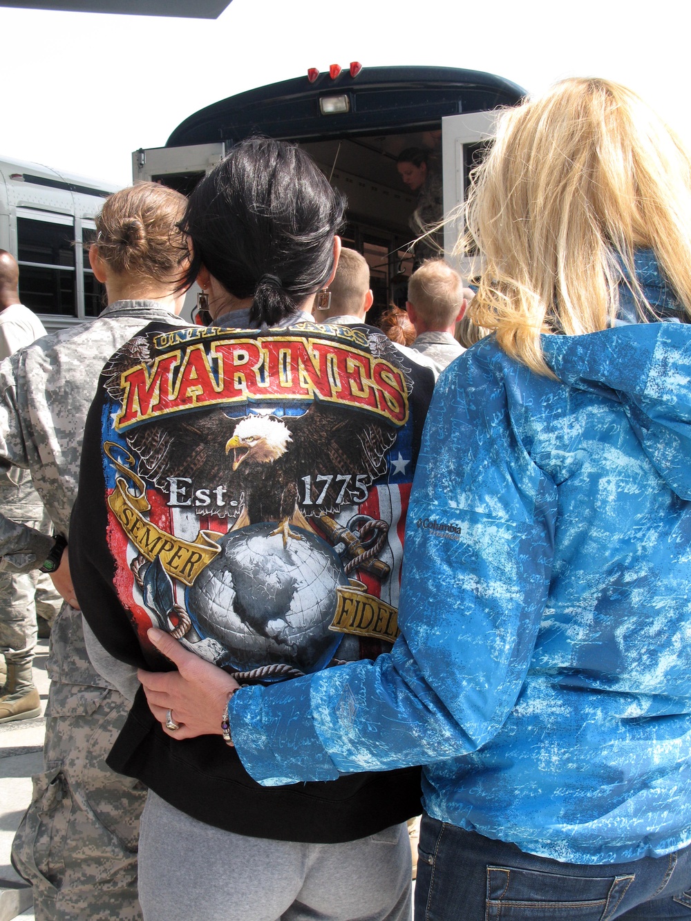 Wounded Marine Reunited with Wife at Ramstein Air Base