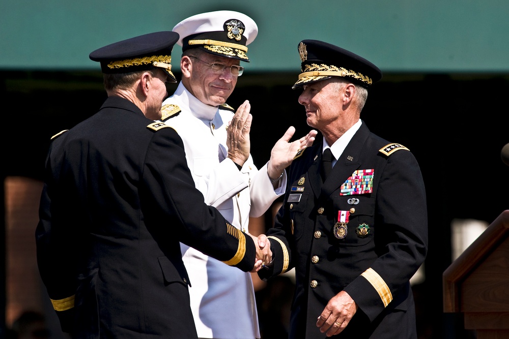 Army, Navy Leaders Honor Retiring Gen. Sharp at Retirement Ceremony