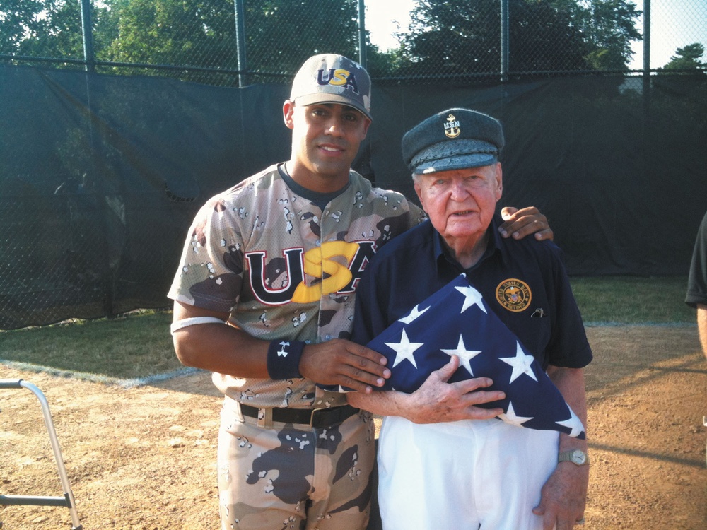 Air Force Instructor Stands with Pearl Harbor Survivor