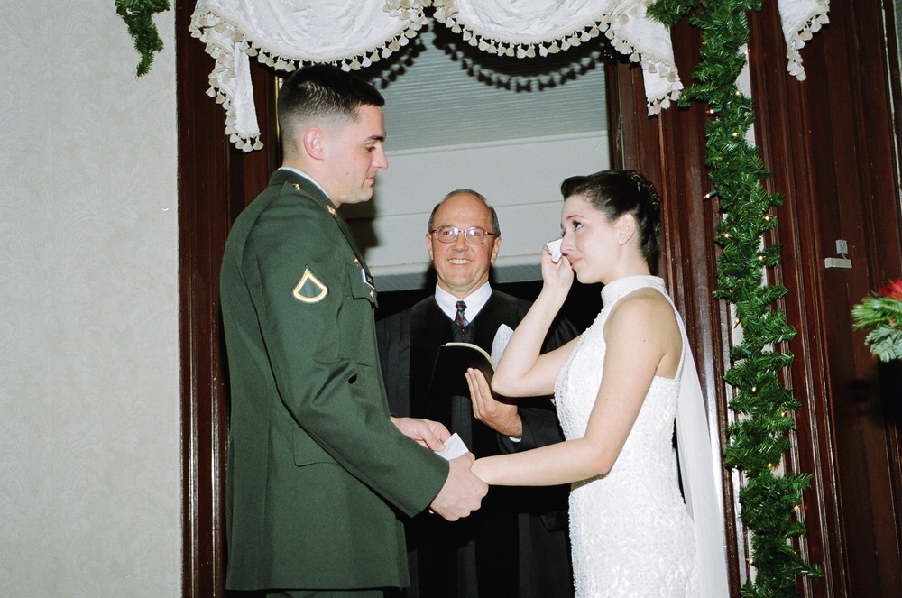 Newlyweds Michael and Taryn Davis Share Tender Moment at Wedding