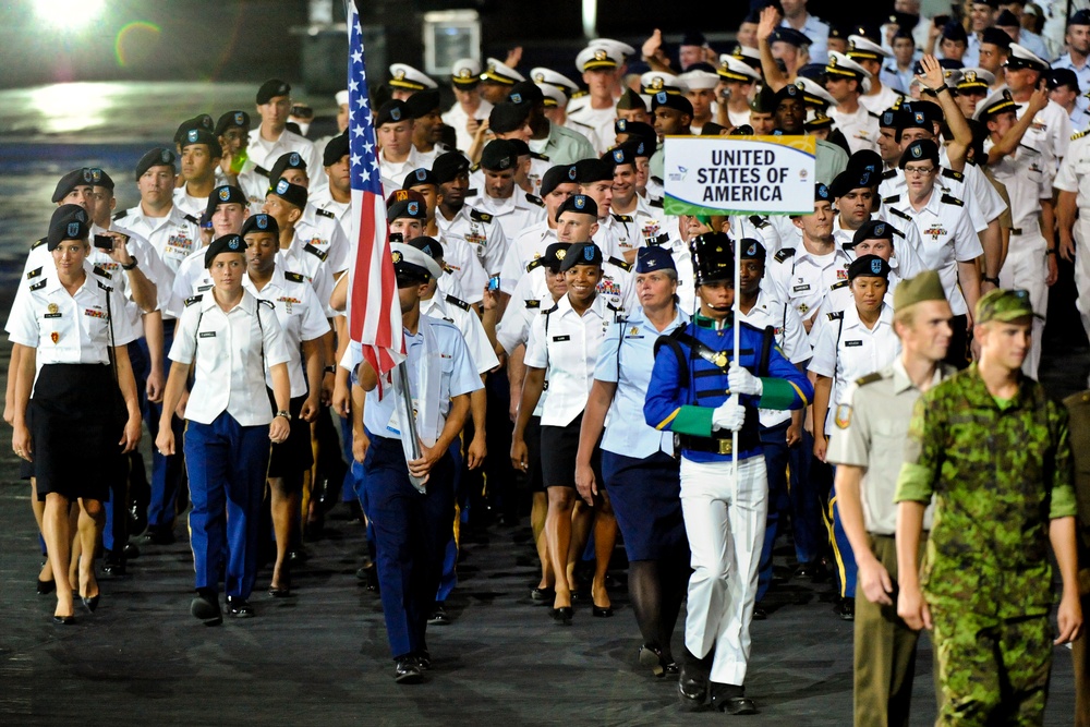 Team USA Marches in Military World Games Opening Ceremony in Rio