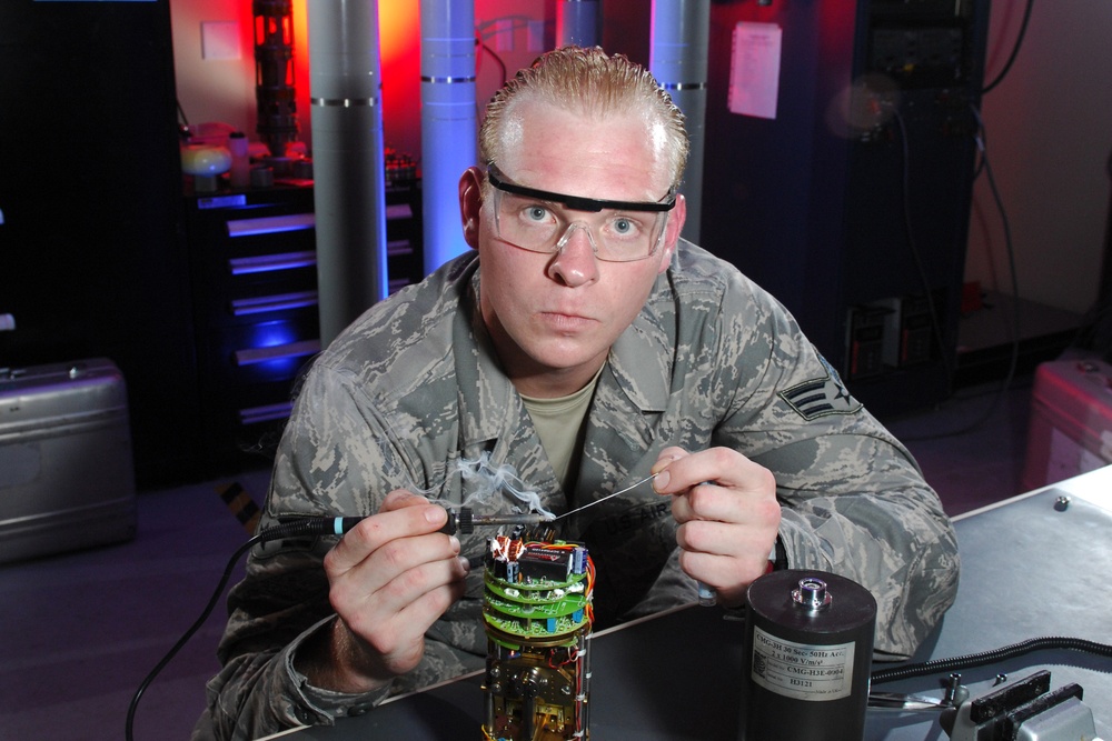 Air Force Technician Repairs Seismometer for Global Nuclear Test Detection Network
