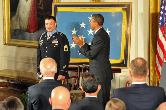 Army Sgt. 1st Class Leroy A. Petry Honored with Medal of Honor at White House Ceremony