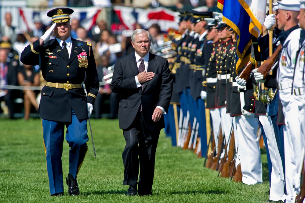 Defense Secretary Gates Honored at Armed Forces Farewell Tribute