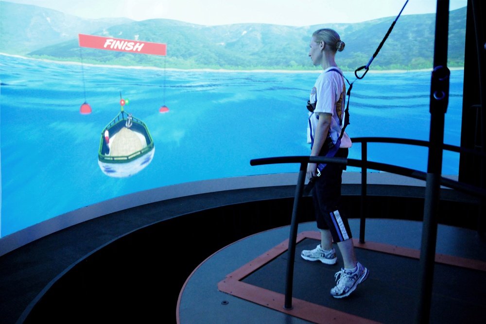 Navy Lt. Cdr. Demonstrates Virtual Reality System for Wounded Warriors