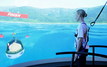 Navy Lt. Cdr. Demonstrates Virtual Reality System for Wounded Warriors