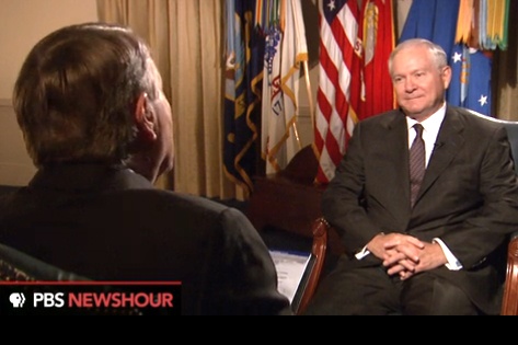 Defense Secretary Gates Discusses Military Issues on PBS NewsHour