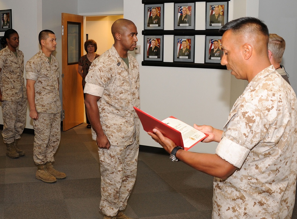 Marine Corps Leaders Honored for Deployment Support