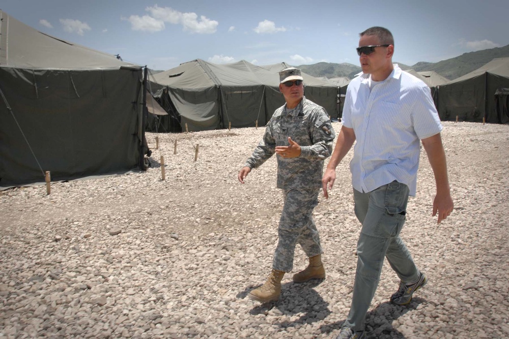 U.S. Embassy Official Visits Humanitarian Task Force in Haiti