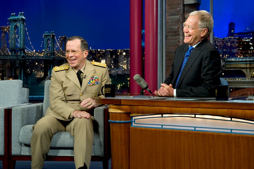 Mullen Shares Laugh with Letterman on 'Late Show'