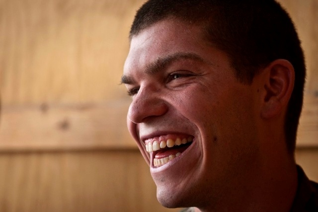 Soldier Recovering from Traumatic Brain Injury at Bagram Clinic