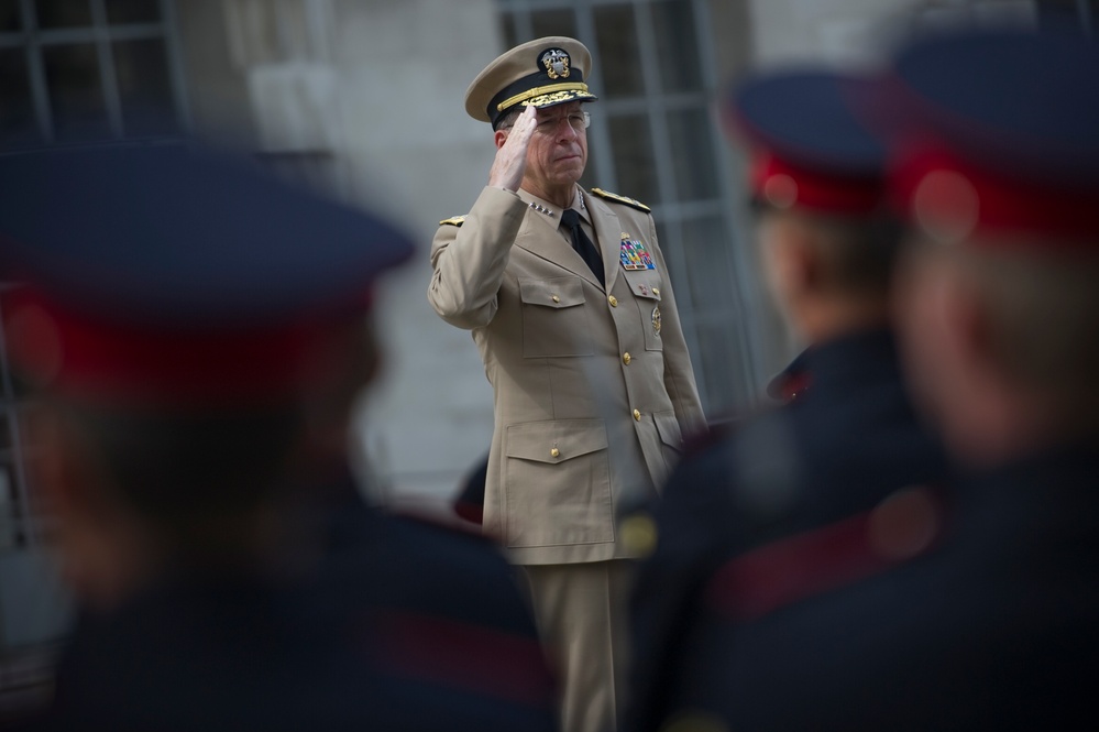 U.S. Navy Admiral Reviews British Troops in London