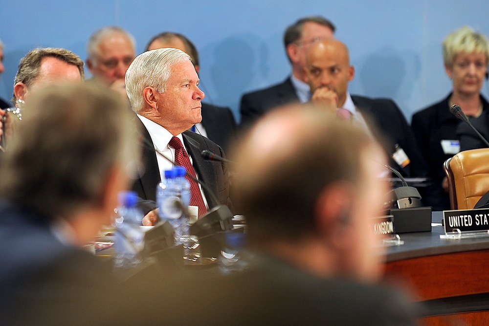 Defense Secretary Gates Attends NATO Defense Ministerial in Brussels