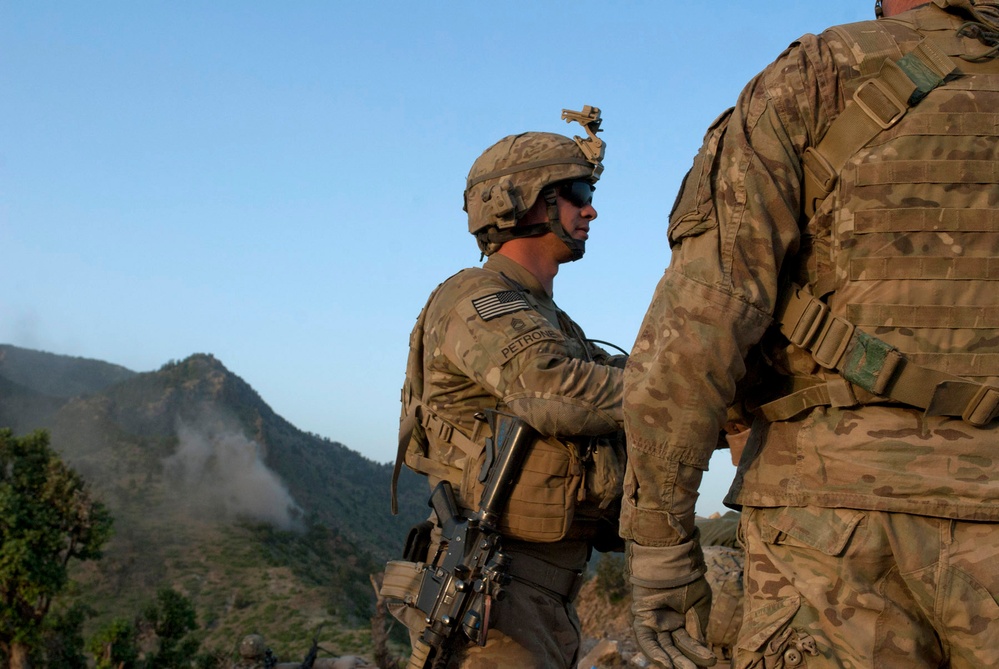 Sgt. 1st Class Adam Petrone Leads 101st Airborne Platoon in Fierce Firefight