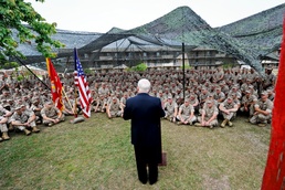 Defense Secretary Gates Honors Marines at Camp Lejeune