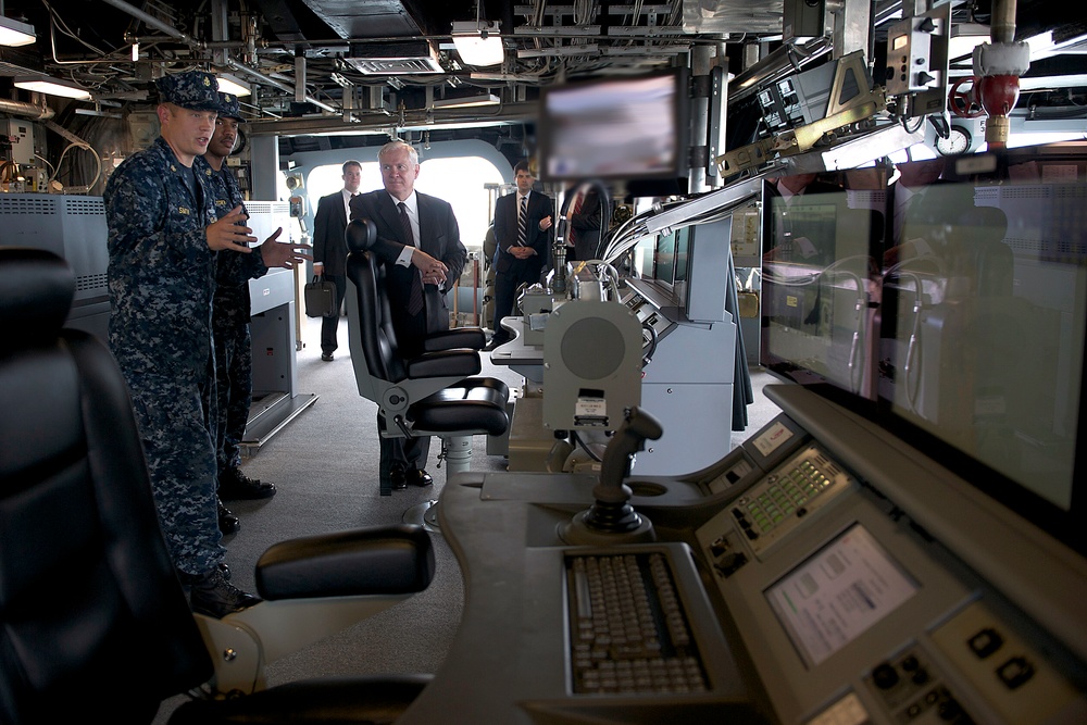 Defense Secretary Gates Visits Littoral Combat Ship in Florida